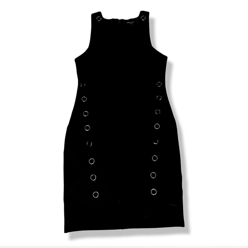 Romeo and Juliet Black Grommet Dress | Flattering Cut Out Mini Dress